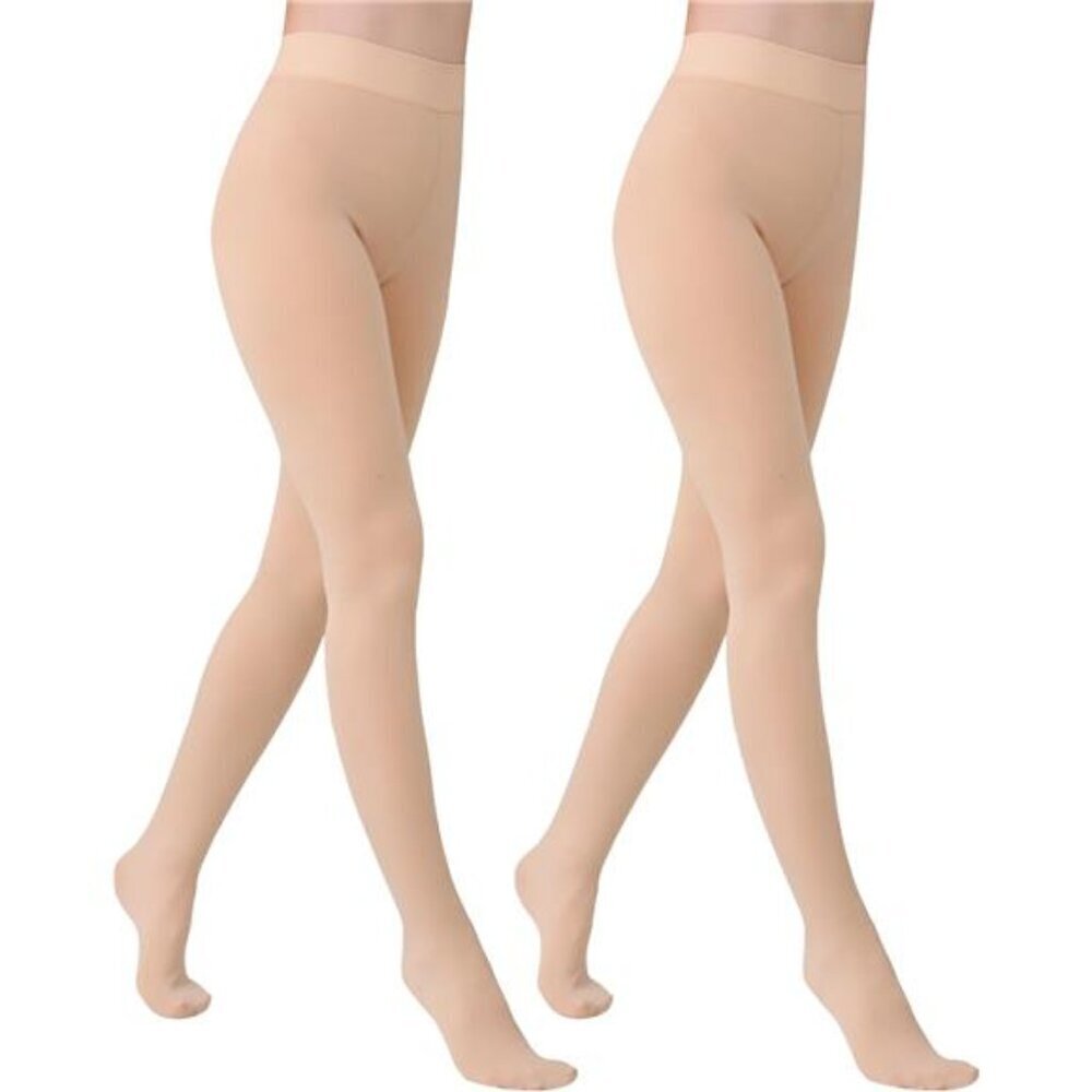 Fleece Lined Opaque Tights for Women 2 Pairs 200D
